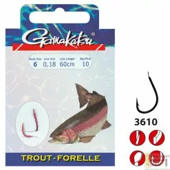 Gamakatsu Hakenboekje Forel LS3610 100 Cm