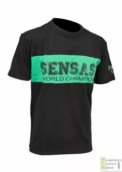 Sensas T-shirt Club Zwart Met Groen